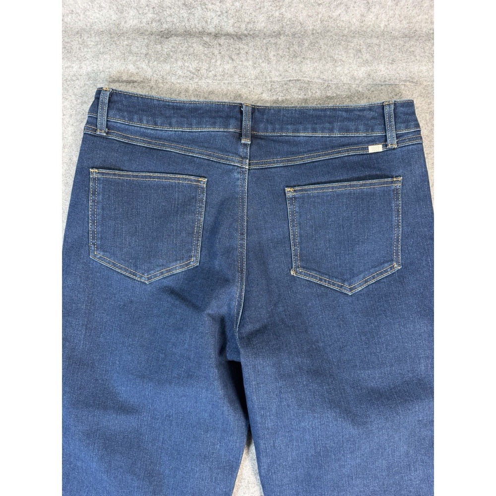 1822 Denim Taylor Women's Jeans Size 14 Cuffed Raw Hem Stretch Dark Wash - Picture 11 of 11